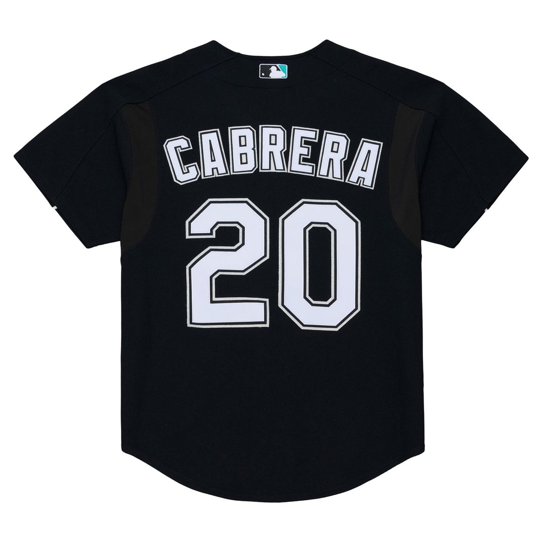 Florida Marlins Miguel Cabrera Black 2003 Cooperstown Mesh Batting Practice Button-Up Jersey