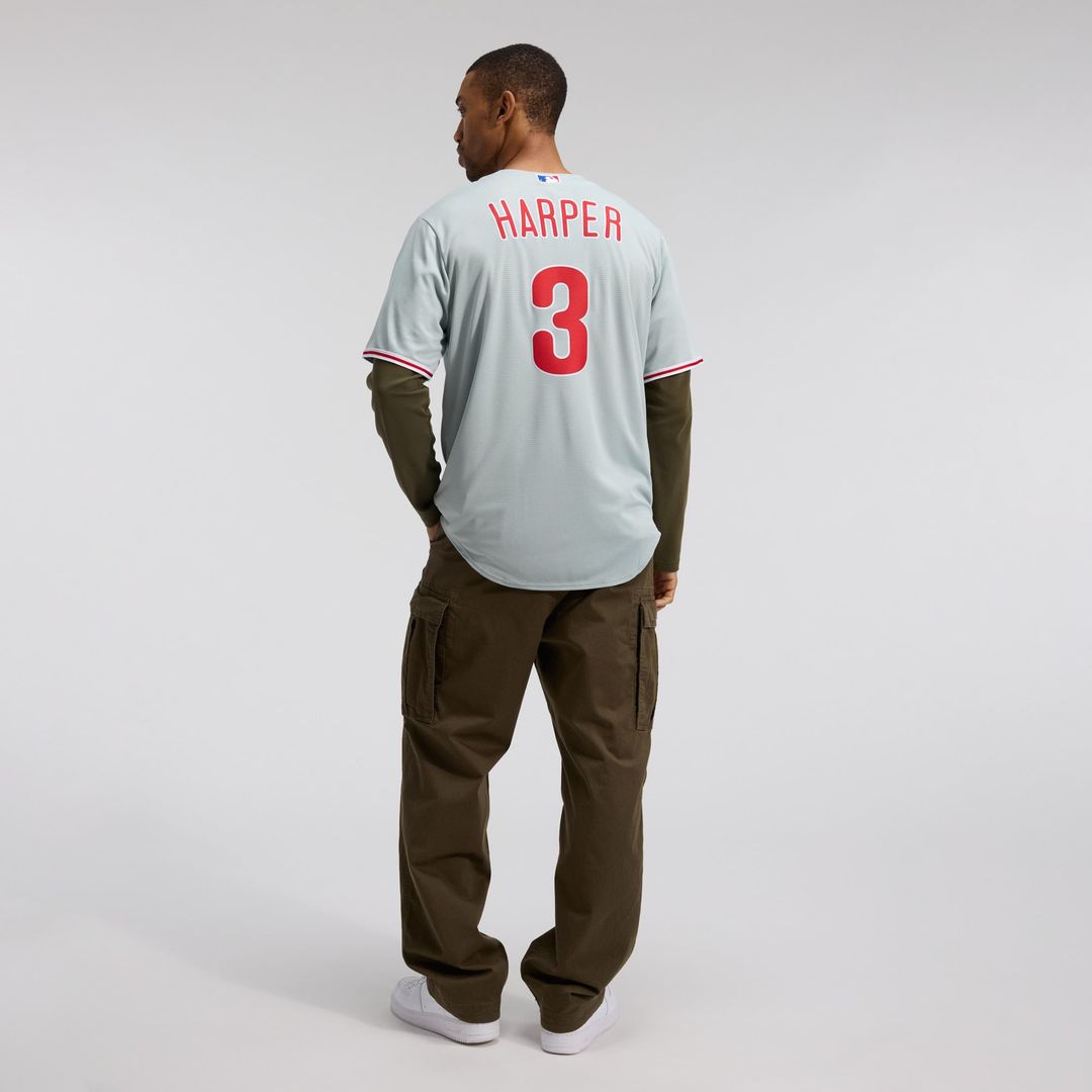 Philadelphia Phillies Bryce Harper Gray Road Replica Jersey