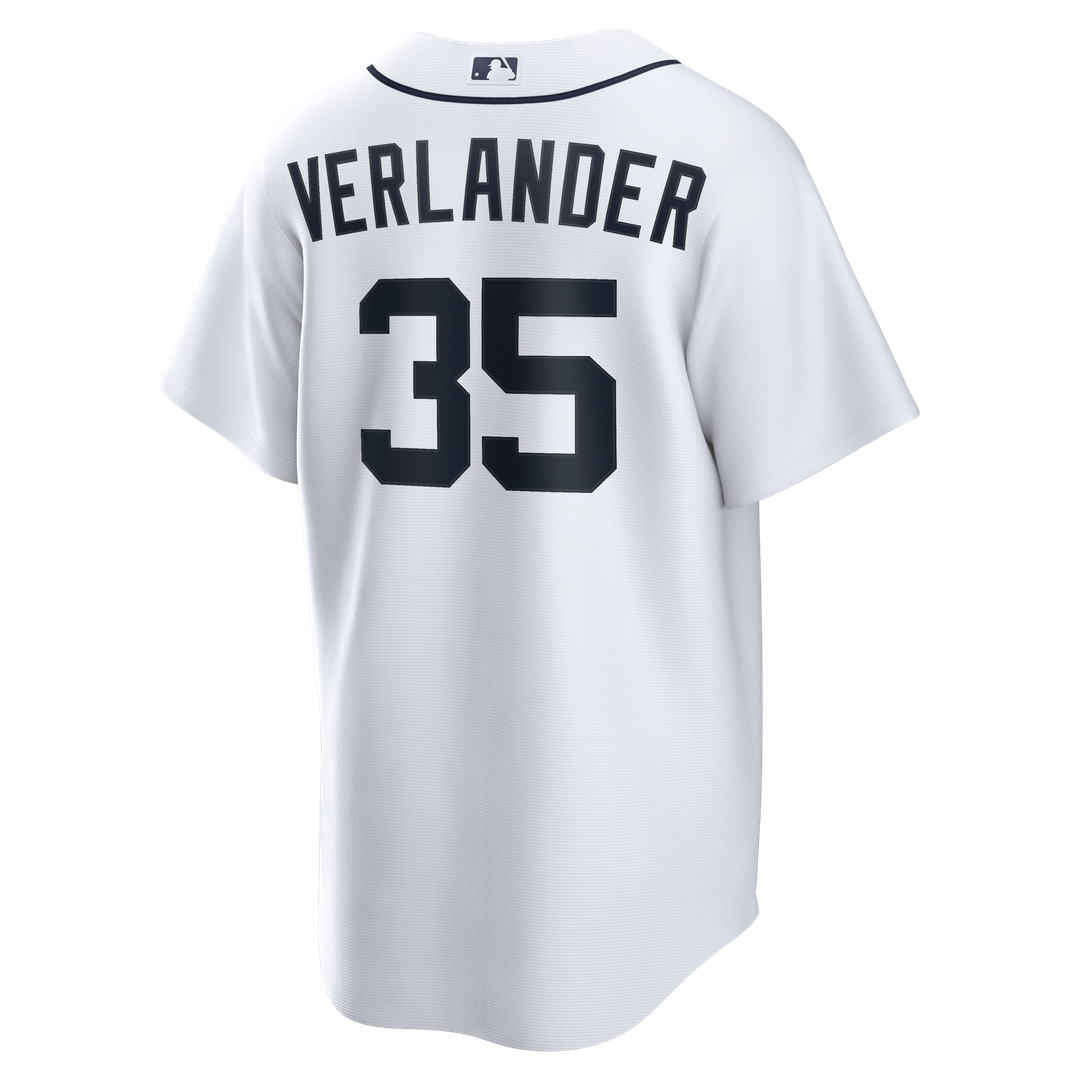 Detroit Tigers Justin Verlander White Home Replica Jersey