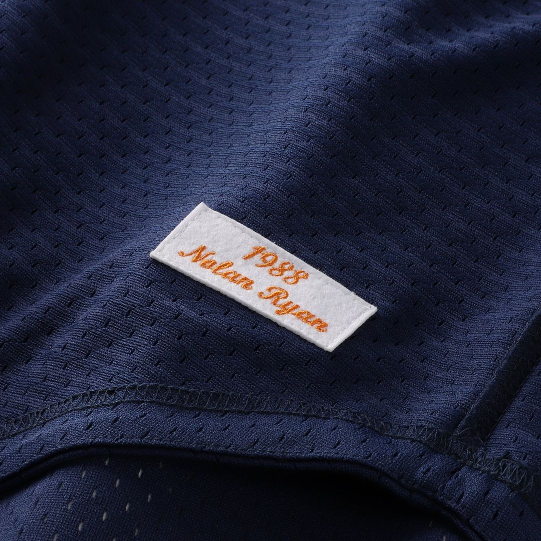 Houston Astros Nolan Ryan Navy Cooperstown Collection Big & Tall Mesh Batting Practice Jersey