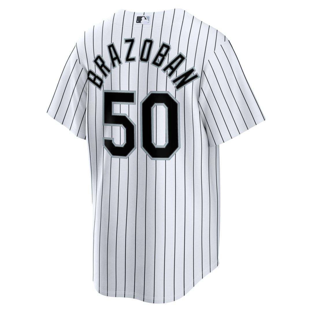 Chicago White Sox Huascar Brazoban White Home Replica Jersey