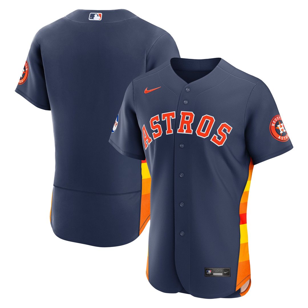 Houston Astros Navy Alternate Sponsor Patch Authentic Jersey