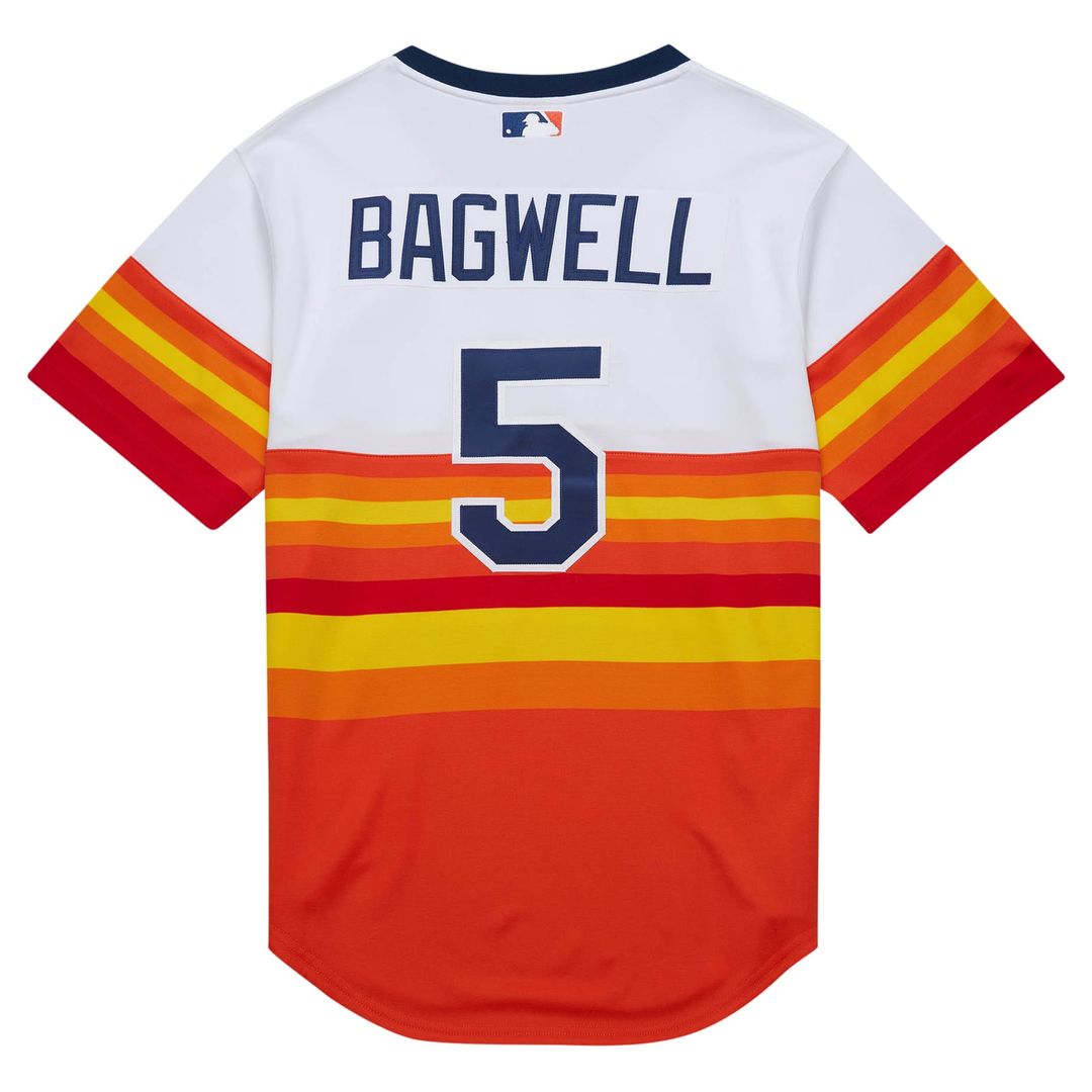 Houston Astros Jeff Bagwell White 2004 Cooperstown Collection Authentic Throwback Jersey