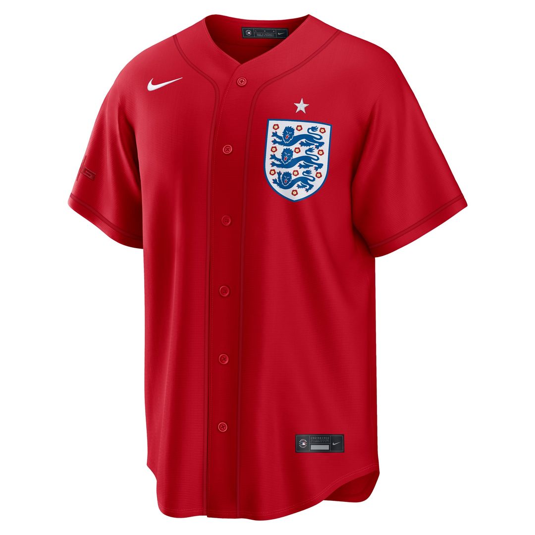 England National Team x MLB Red Stadium Replica Jersey