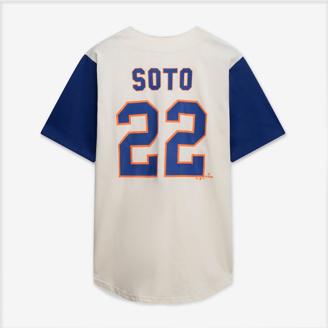 New York Mets Profile Cream/Royal Big & Tall Two-Color Fashion Jersey