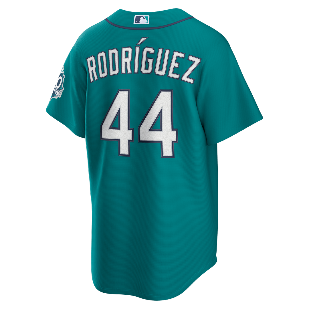 Seattle Mariners Julio Rodríguez Teal Alternate Stadium 50th Season Patch Jersey
