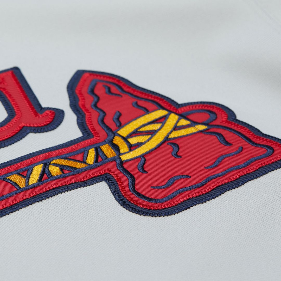 Atlanta Braves Chipper Jones Gray 1995 Throwback Authentic Jersey