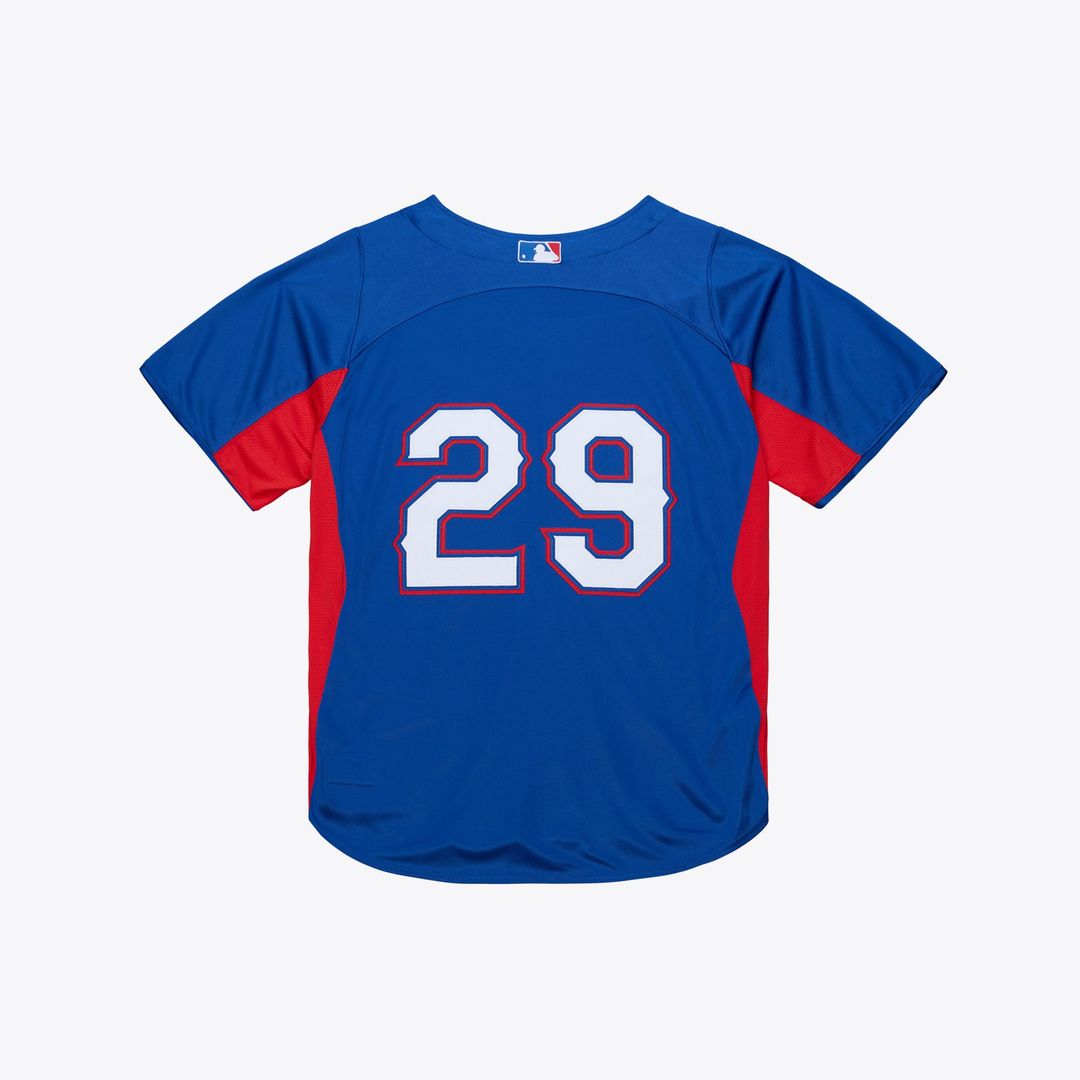 Texas Rangers Adrian Beltre Royal Cooperstown Mesh Batting Practice Button-Up Jersey