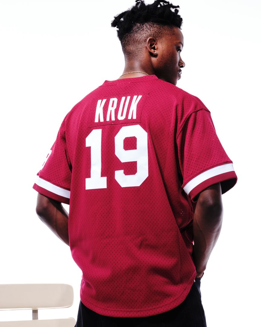 Philadelphia Phillies John Kruk Burgundy Big & Tall Cooperstown Collection Mesh Batting Practice Jersey