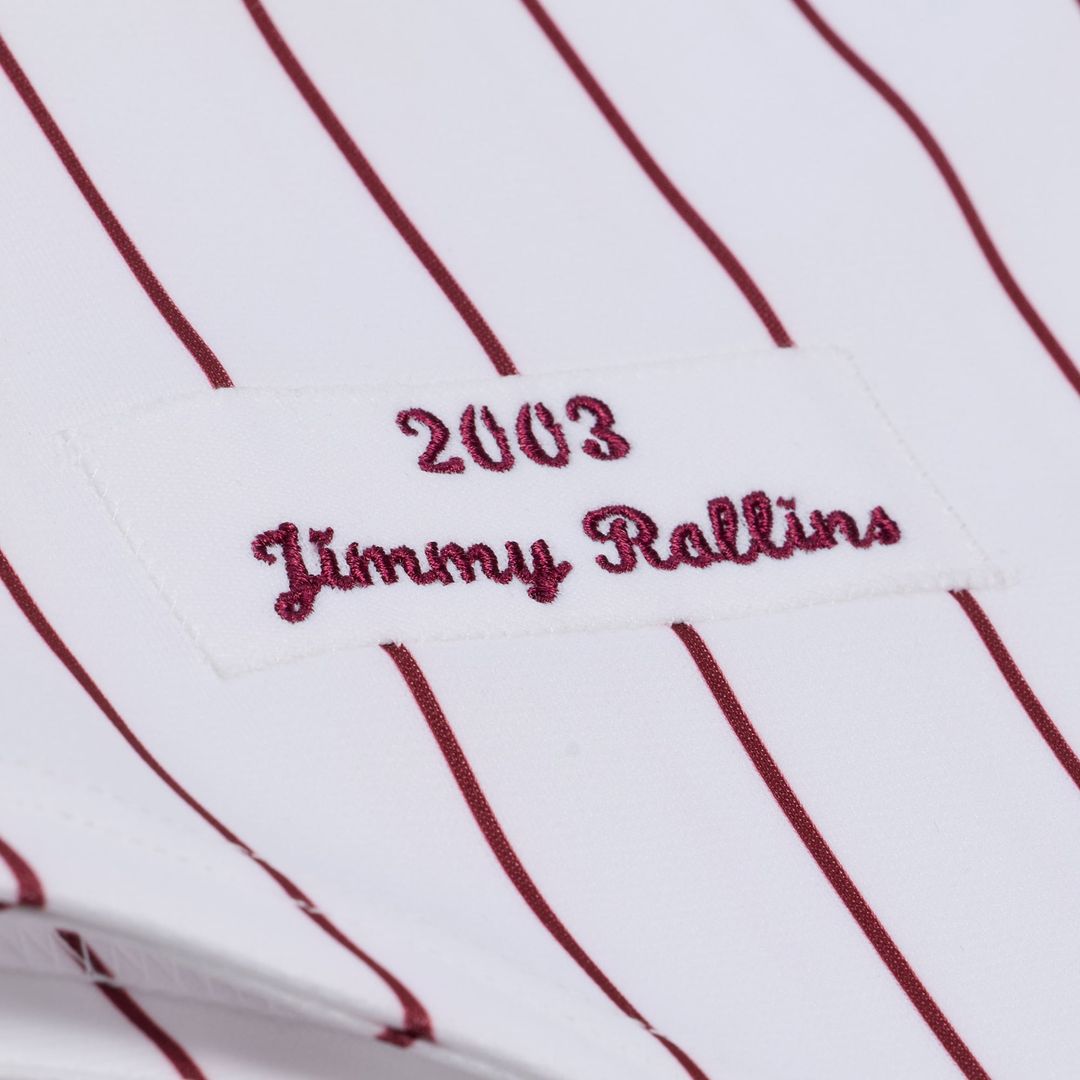 Philadelphia Phillies Jimmy Rollins White 2003 Cooperstown Collection Authentic Jersey