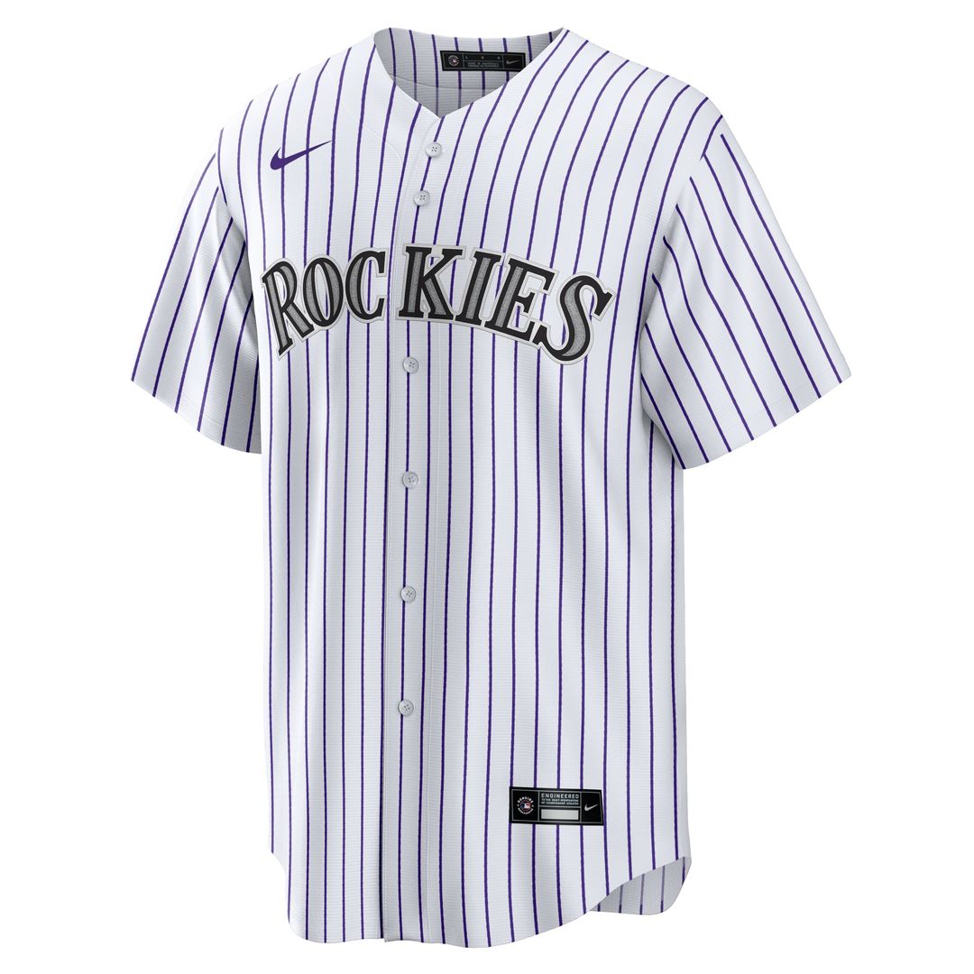 Colorado Rockies White #1 Groom Home Replica Jersey