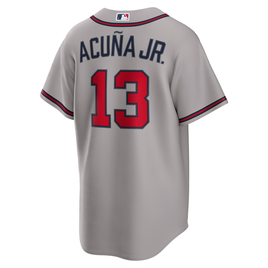 Atlanta Braves Ronald Acuña Jr. Gray Road Replica Jersey