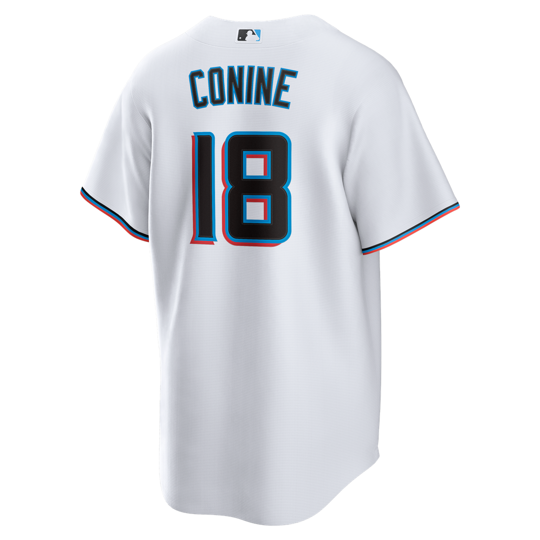 Miami Marlins Griffin Conine White Home Replica Jersey