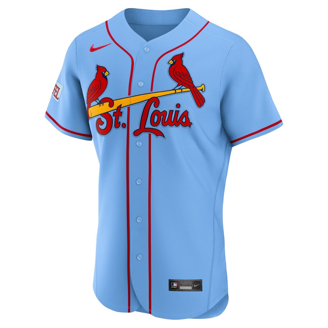 St. Louis Cardinals Light Blue Alternate Sponsor Patch Authentic Jersey