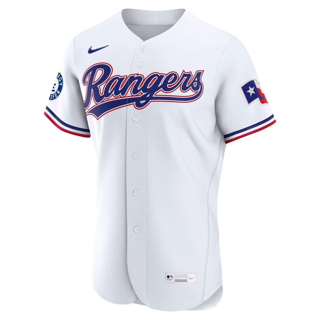Texas Rangers Light Blue Alternate Sponsor Patch Authentic Jersey