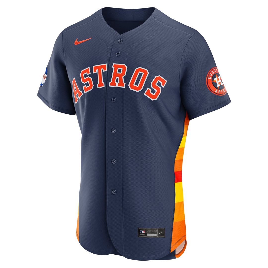 Houston Astros Navy Alternate Sponsor Patch Authentic Jersey