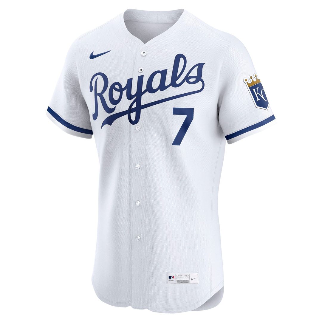 Kansas City Royals Bobby Witt Jr. White Home Elite Player Jersey