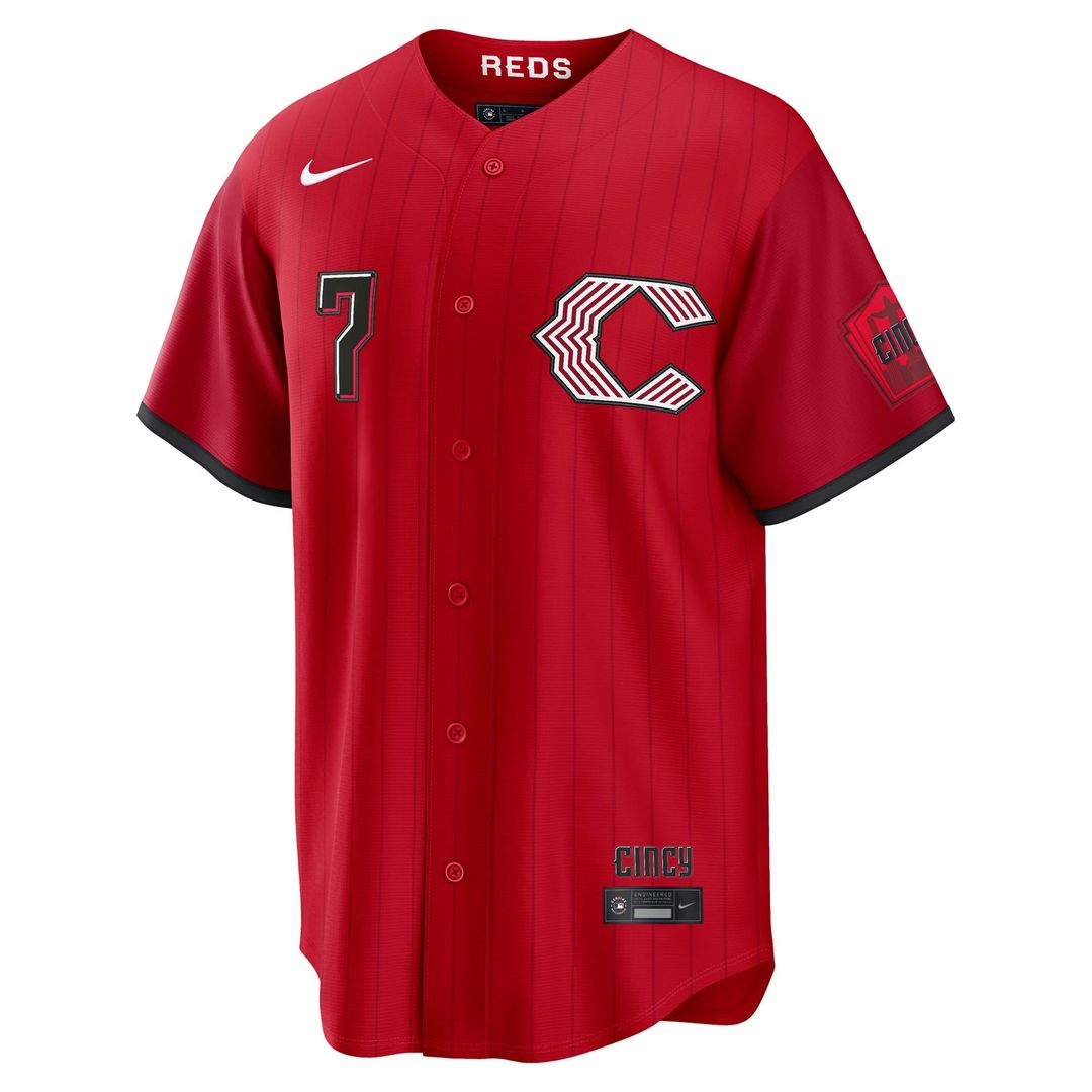 Cincinnati Reds Spencer Steer Red 2026 City Connect Stadium Jersey