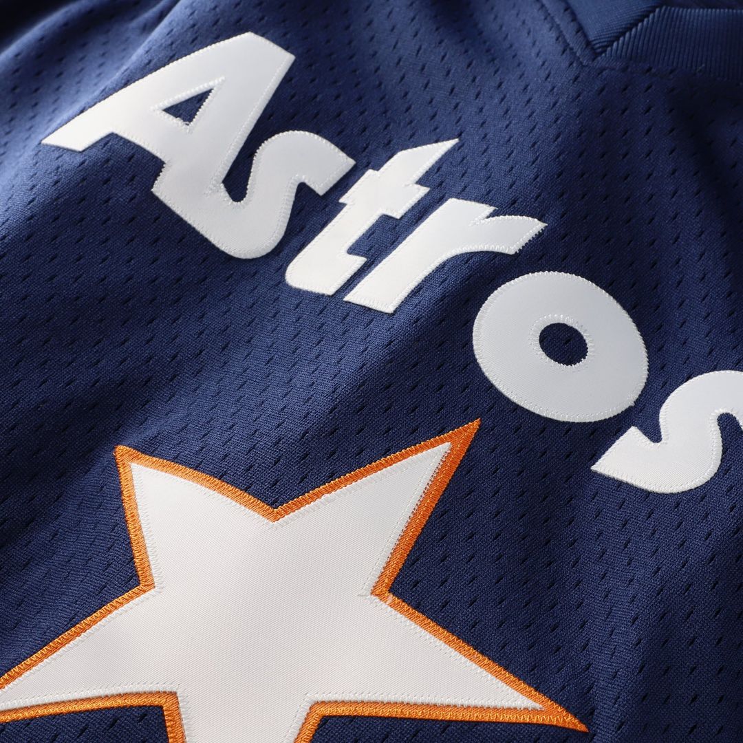Houston Astros Nolan Ryan Navy Cooperstown Collection Big & Tall Mesh Batting Practice Jersey
