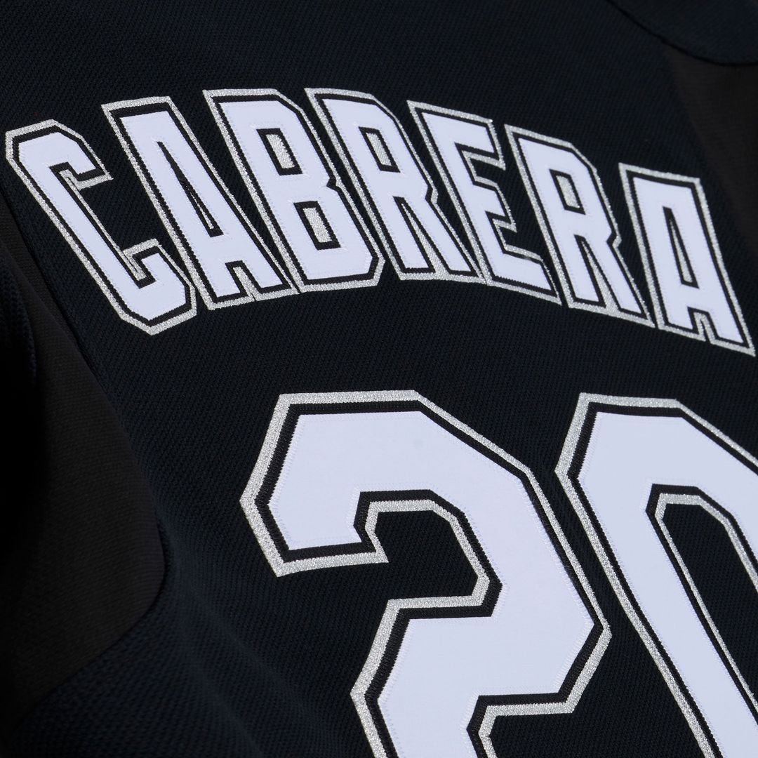 Florida Marlins Miguel Cabrera Black 2003 Cooperstown Mesh Batting Practice Button-Up Jersey