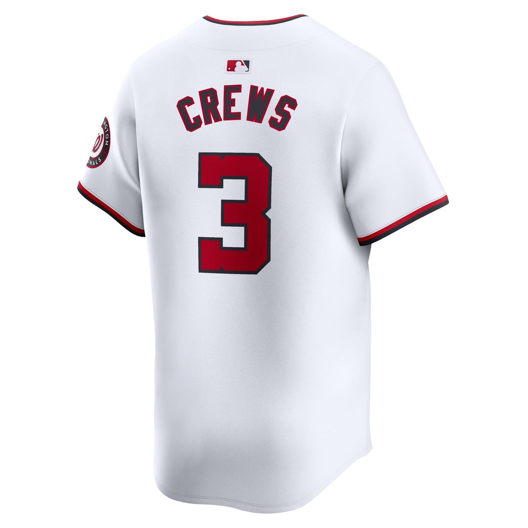 Washington Nationals Dylan Crews White Home Limited Player Jersey