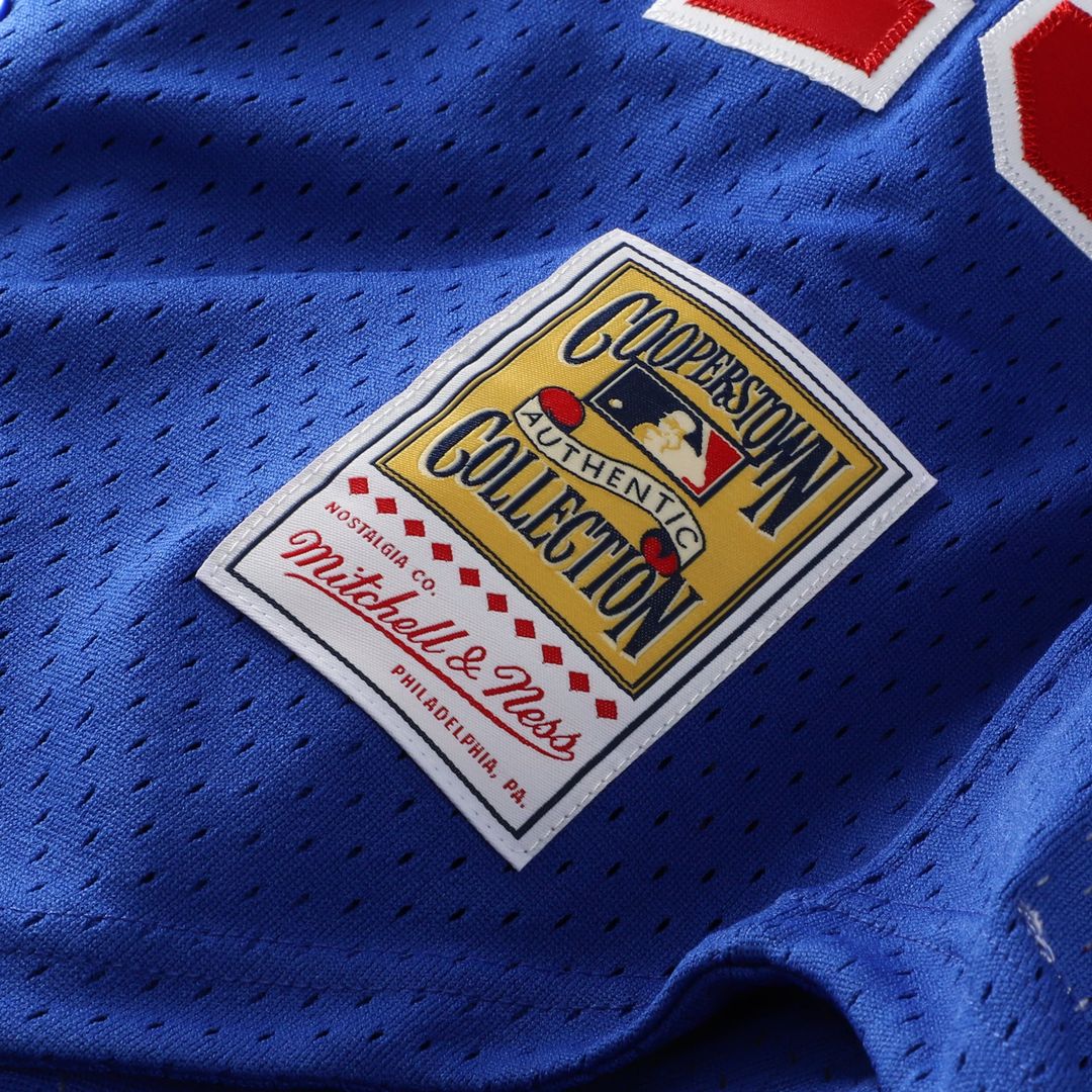 Montreal Expos Pedro Martinez Blue Cooperstown Collection Mesh Batting Practice Button-Up Jersey