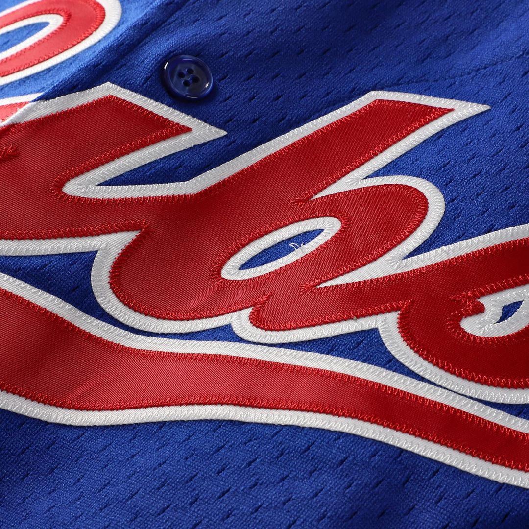 Chicago Cubs Ryne Sandberg Royal Cooperstown Collection 1996 Mesh Batting Practice Button-Up Jersey