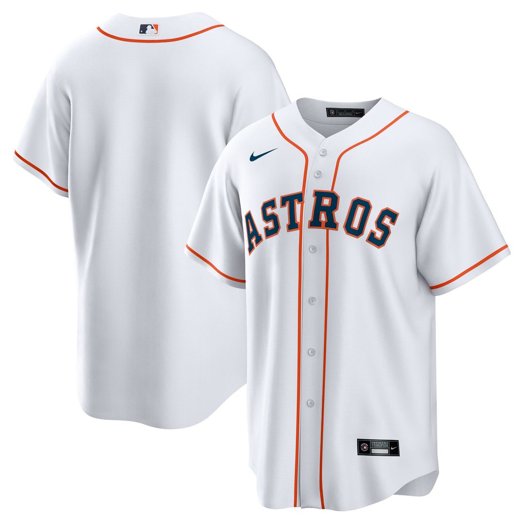 Houston Astros White Home Replica Team Jersey