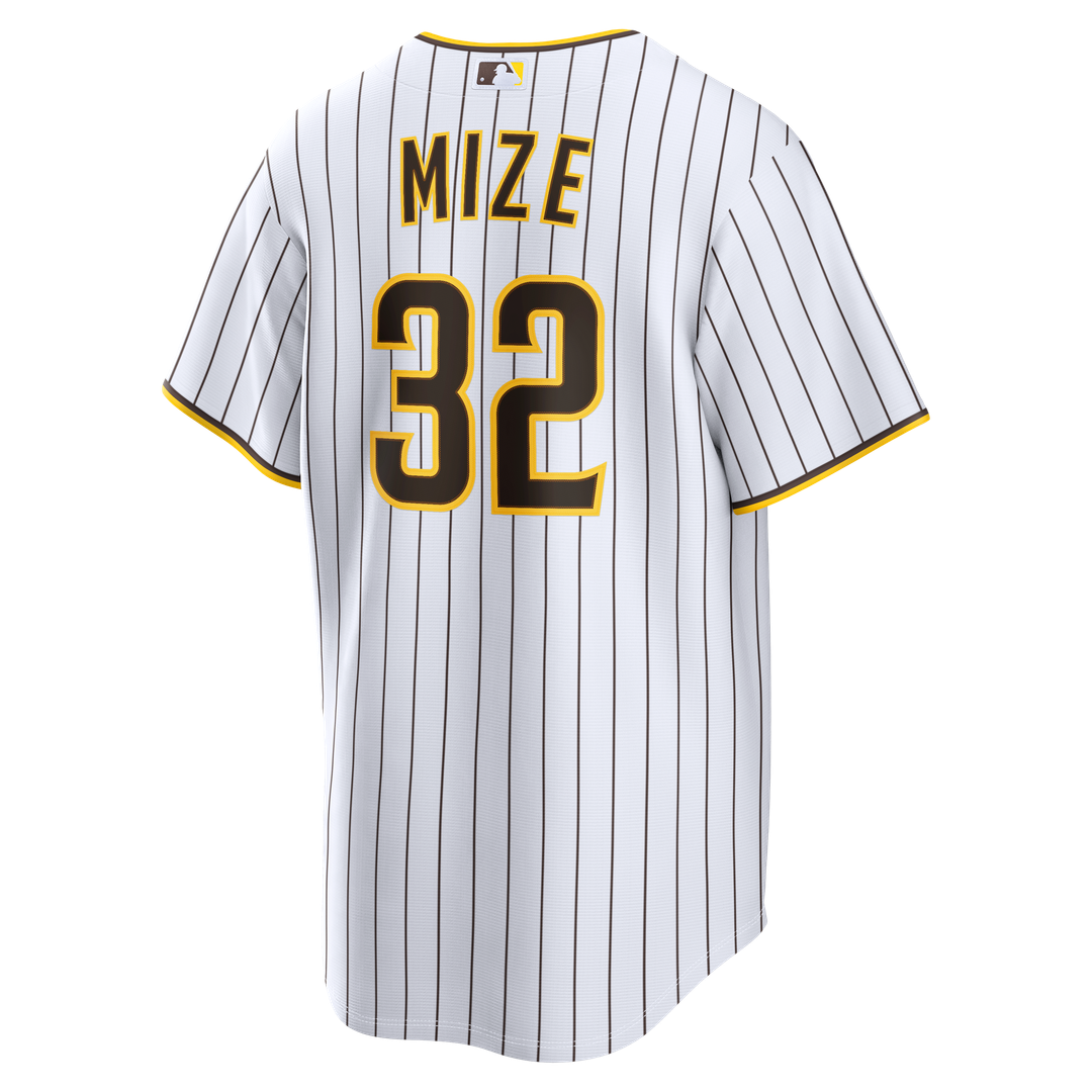 San Diego Padres Casey Mize White Home Replica Jersey
