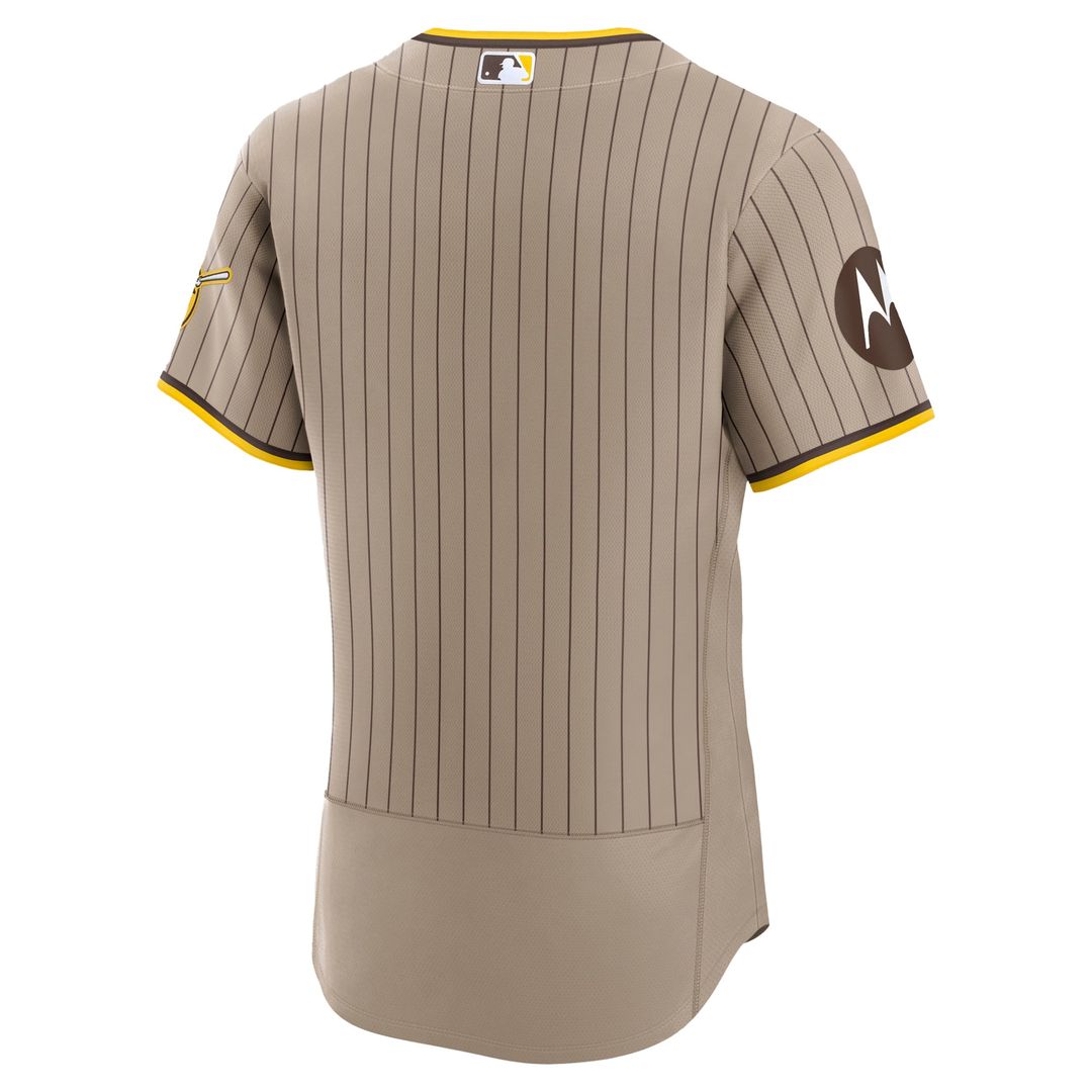San Diego Padres Khaki Alternate Sponsor Patch Authentic Jersey