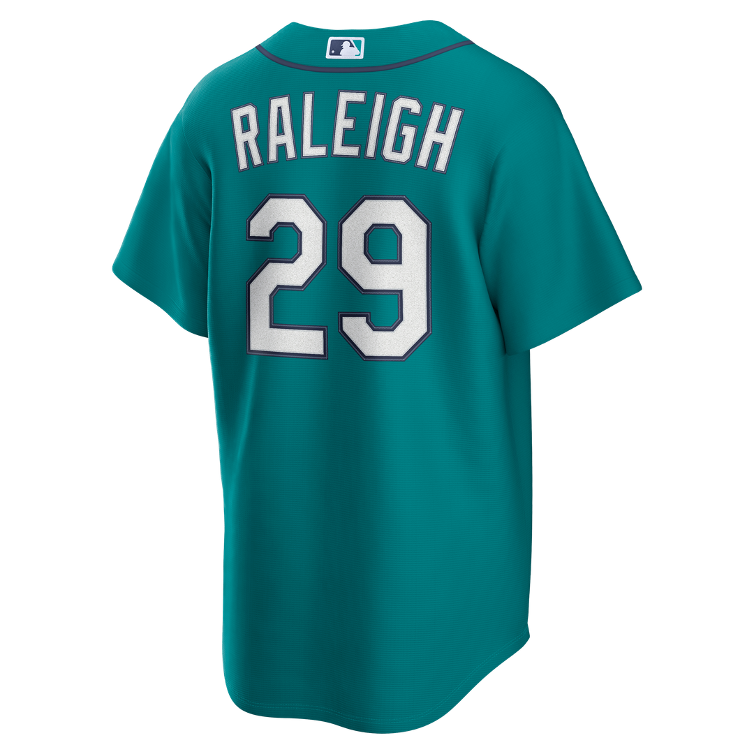 Seattle Mariners Cal Raleigh Navy Road Replica Jersey