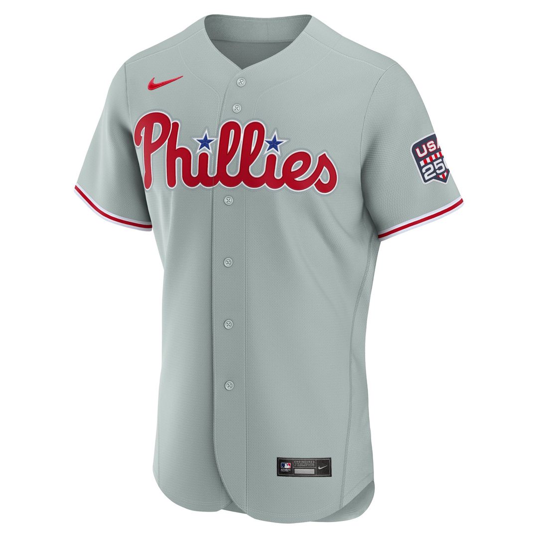Fourth of July Men's Philadelphia Phillies Bryce Harper Gray USA 250 Authentic Jersey