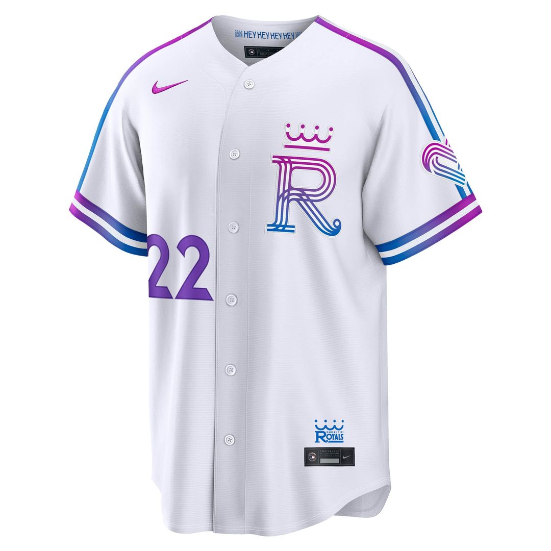 Kansas City Royals Carter Jensen White 2026 City Connect Stadium Jersey