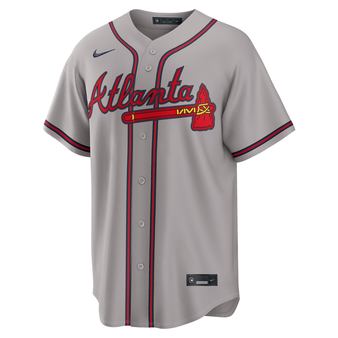 Atlanta Braves Ronald Acuña Jr. Gray Road Replica Jersey