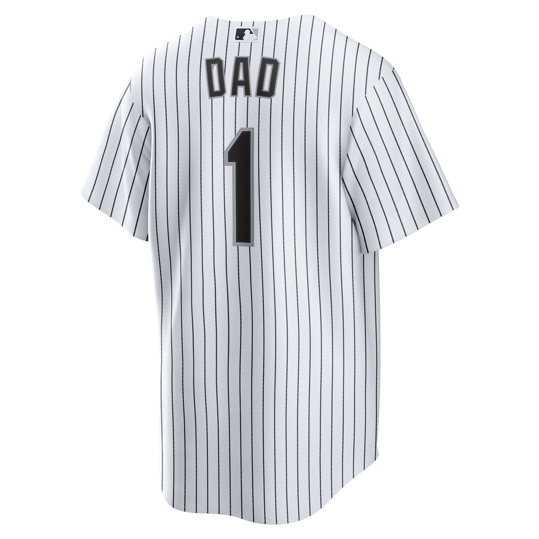 Chicago White Sox White #1 Dad Home Replica Jersey