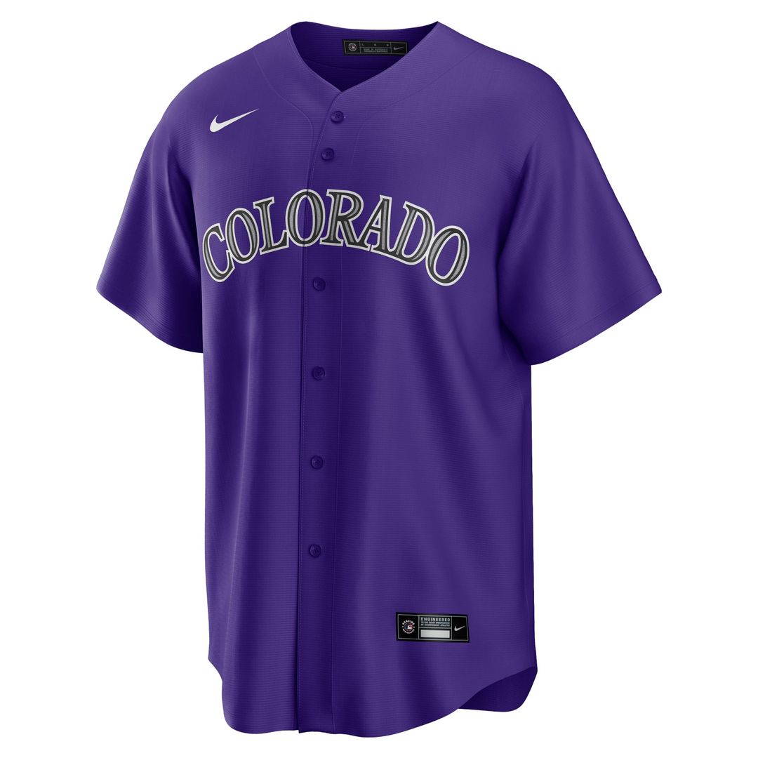 Colorado Rockies Kris Bryant Purple Alternate Replica Player Jersey