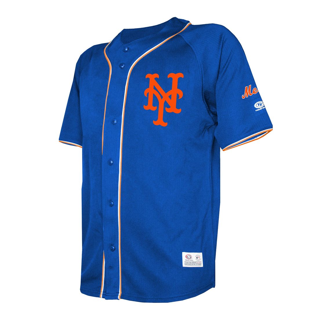 New York Mets Royal Team Color Full-Button Fashion Jersey