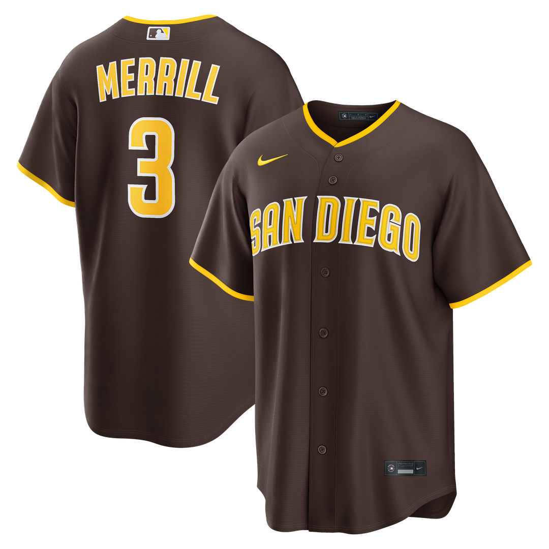 San Diego Padres Jackson Merrill Sand Alternate Replica Jersey