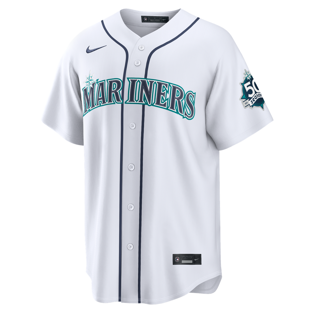 Seattle Mariners Julio Rodríguez Teal Alternate Stadium 50th Season Patch Jersey