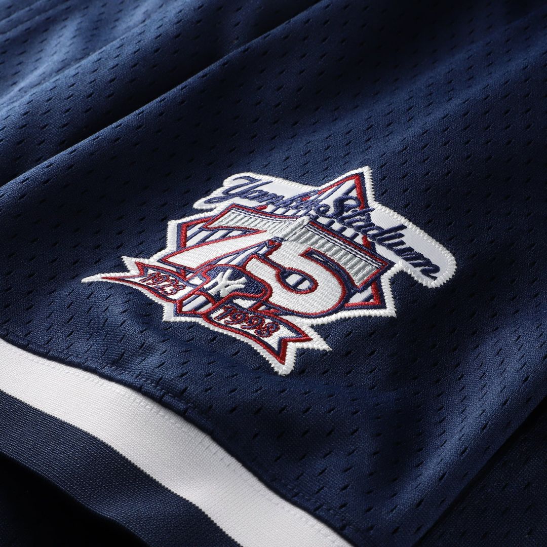 New York Yankees Derek Jeter Navy Cooperstown Collection Mesh Batting Practice Button-Up Jersey
