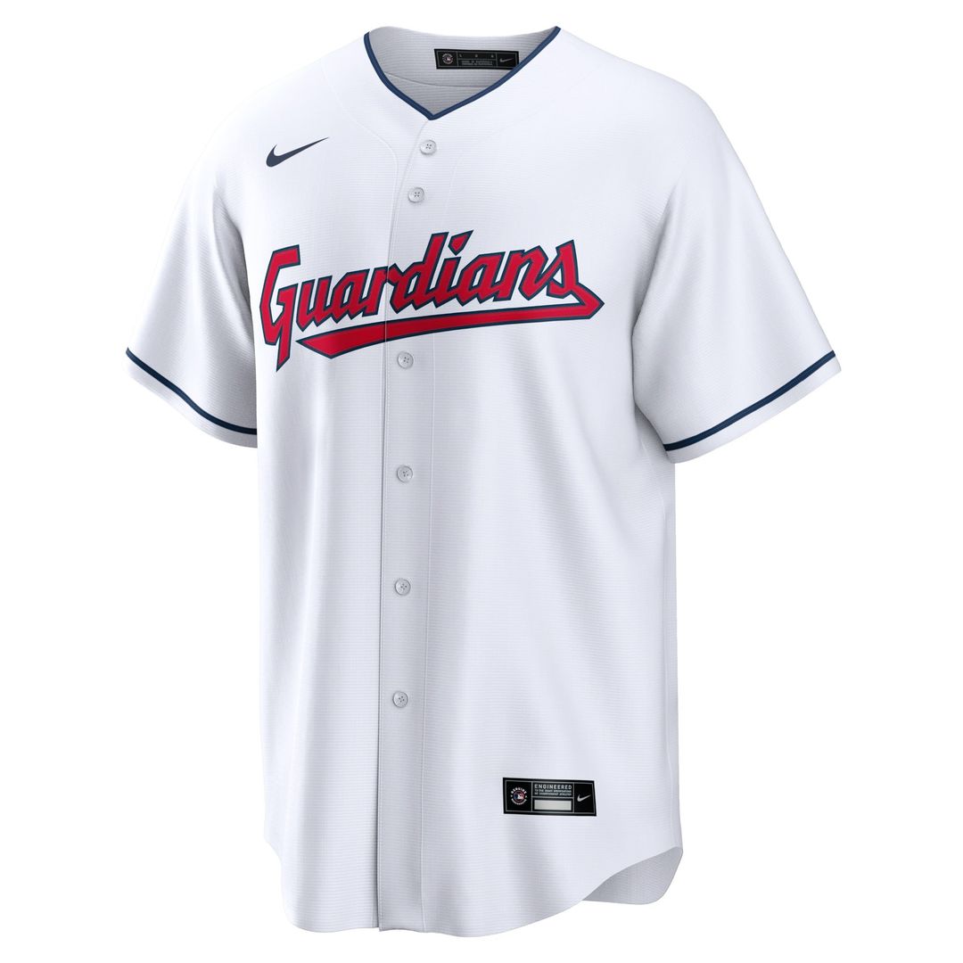 Cleveland Guardians White Home Blank Replica Jersey