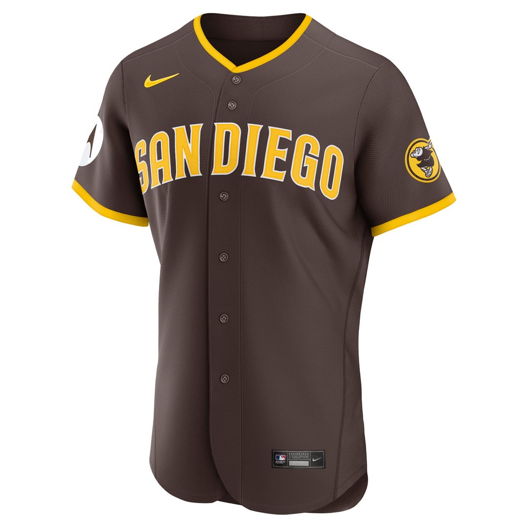 San Diego Padres Khaki Alternate Sponsor Patch Authentic Jersey
