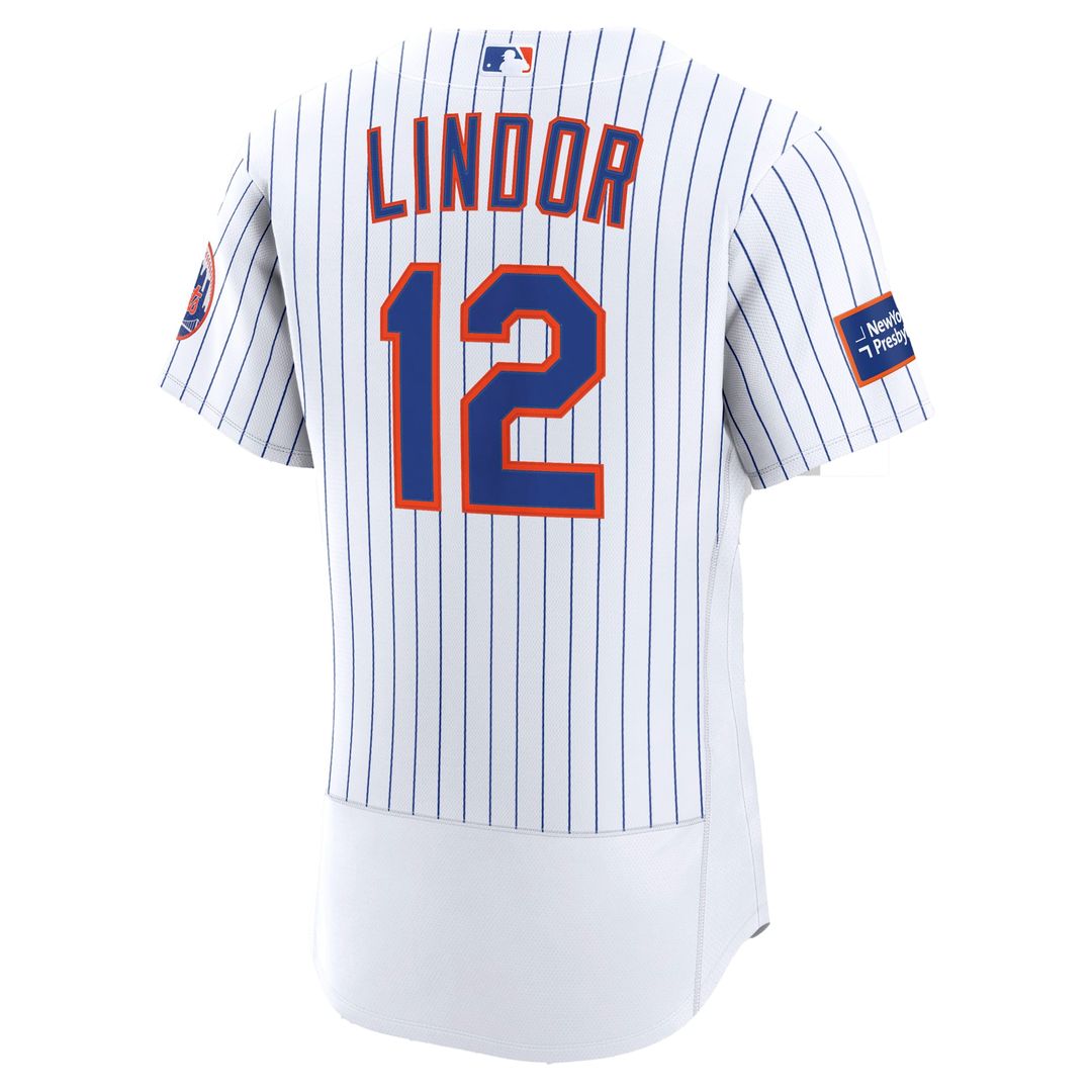 New York Mets Francisco Lindor Black Alternate Authentic Sponsor Patch Jersey