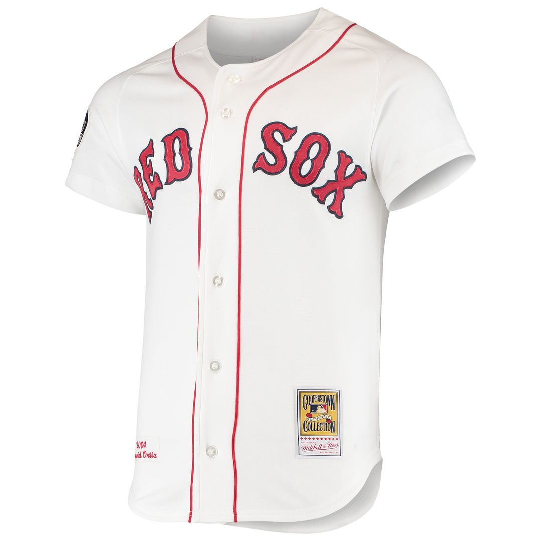 Boston Red Sox David Ortiz White 2004 Cooperstown Collection Home Authentic Jersey