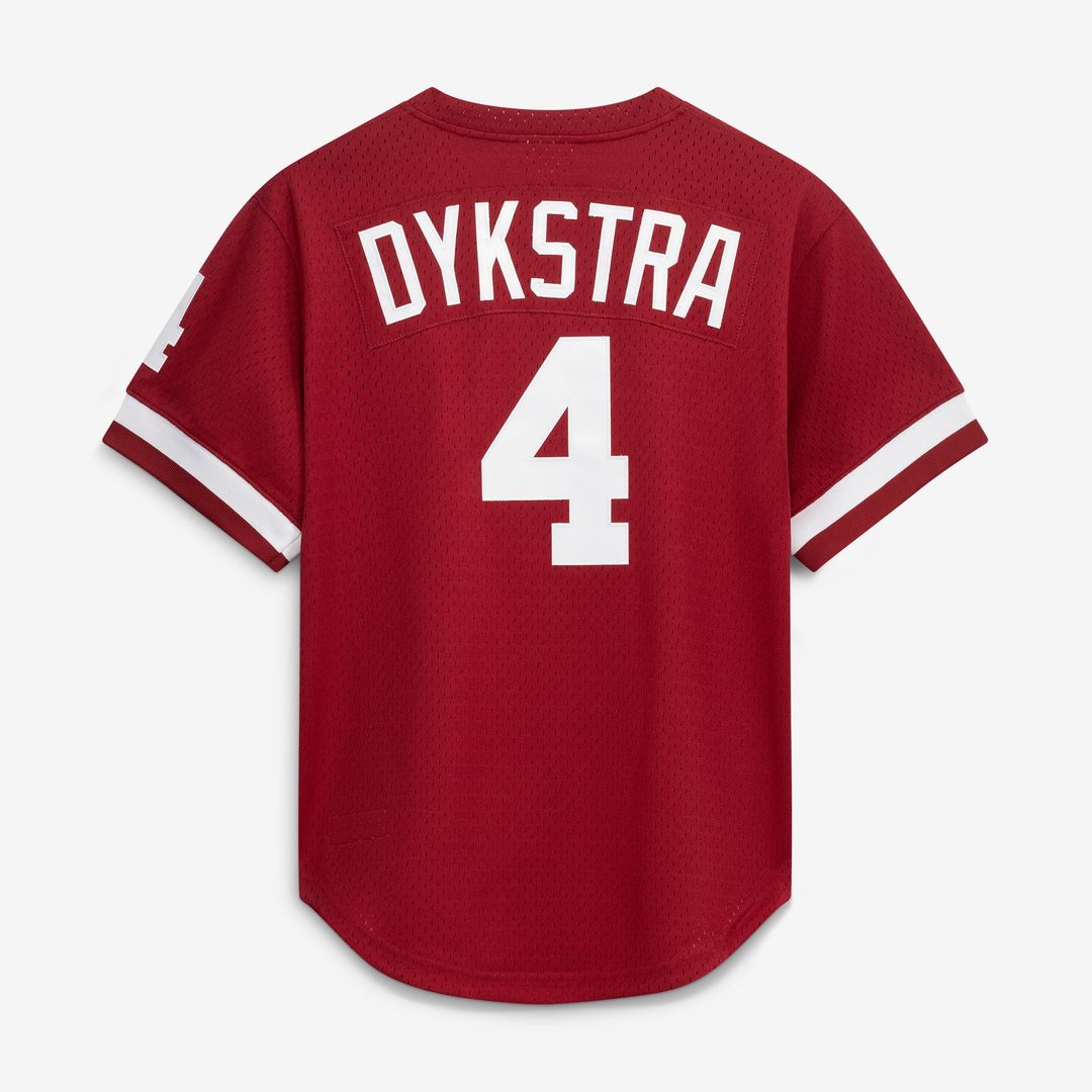 Philadelphia Phillies Lenny Dykstra Scarlet Authentic Batting Practice Jersey