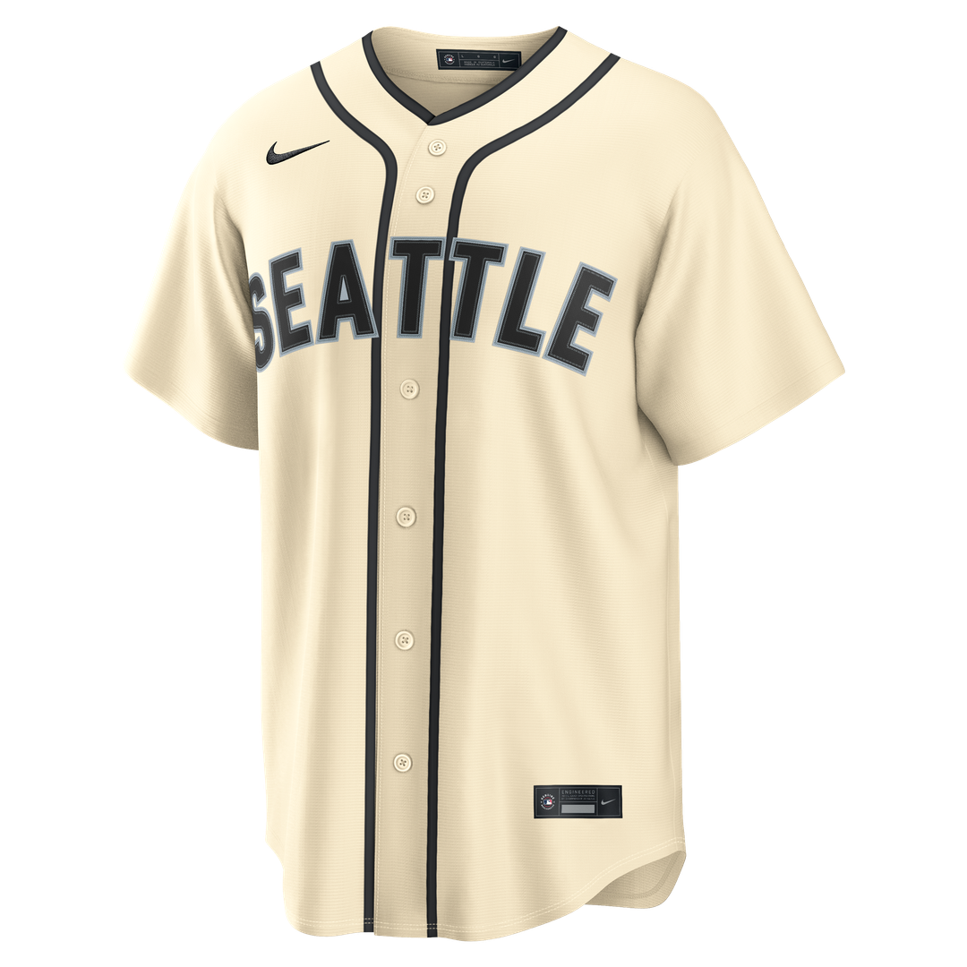 Seattle Mariners Cal Raleigh Navy Road Replica Jersey