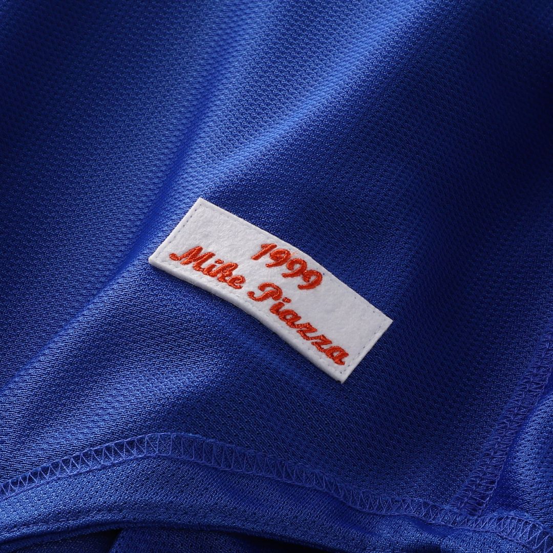 New York Mets Mike Piazza Royal Cooperstown Collection Mesh Batting Practice Button-Up Jersey