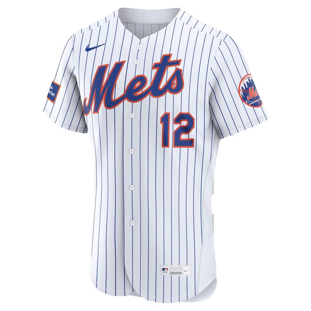 New York Mets Francisco Lindor Black Alternate Authentic Sponsor Patch Jersey