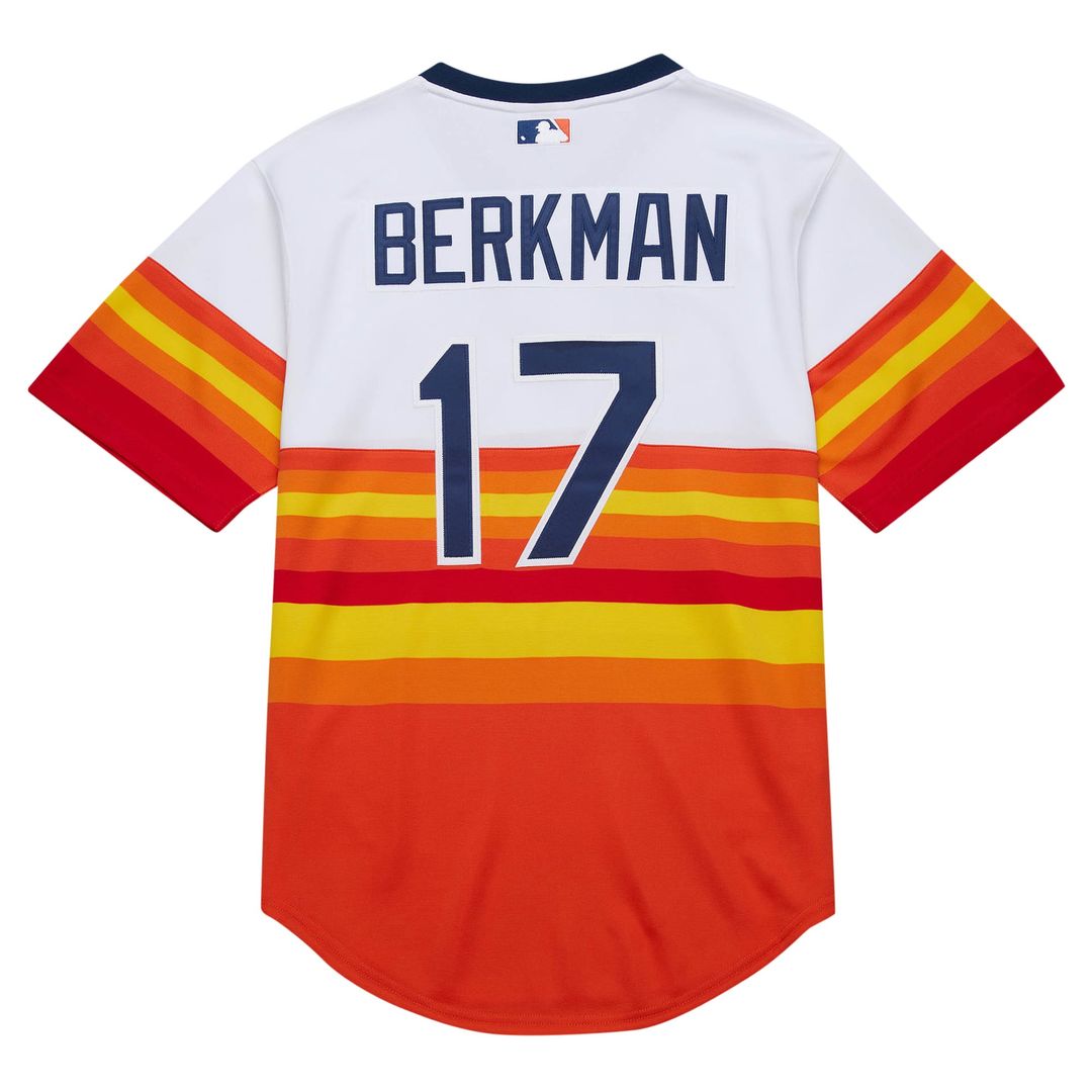 Houston Astros Lance Berkman White 2004 Cooperstown Collection Authentic Throwback Jersey