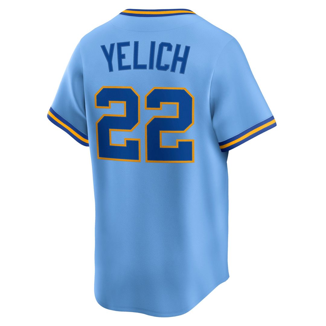 Milwaukee Brewers Christian Yelich Powder Blue Cooperstown Collection Limited Jersey